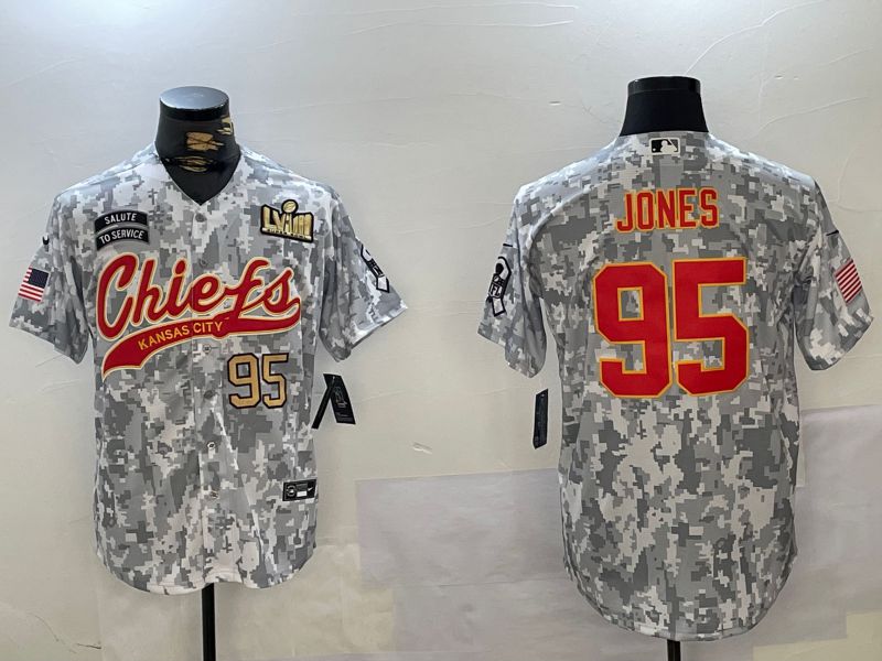 Men Kansas City Chiefs 95 Jones Nike Arctic Camo 2024 Salute to Service Limited NFL Jersey style 1